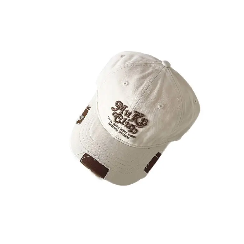 One Pan Kids Baseball Cap with Vintage Letter Embroidery Brown - Image 11