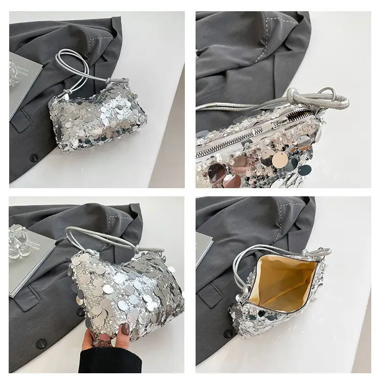2025 New New Niche Shoulder Handbag Women's Bag Trendy Sequin Personalized Fashion Women's Bag Underarm Bag — feature 10