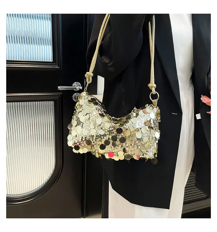 2025 New New Niche Shoulder Handbag Women's Bag Trendy Sequin Personalized Fashion Women's Bag Underarm Bag — feature 13