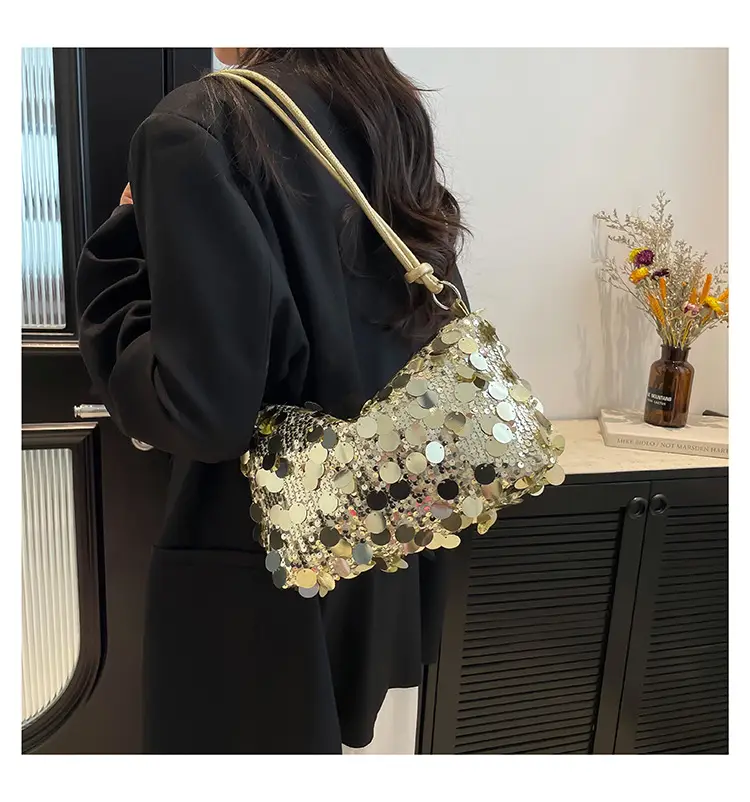 2025 New New Niche Shoulder Handbag Women's Bag Trendy Sequin Personalized Fashion Women's Bag Underarm Bag — feature 16