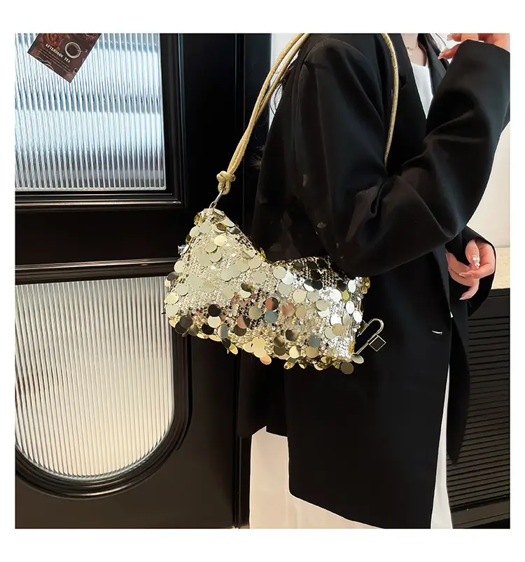 2025 New New Niche Shoulder Handbag Women's Bag Trendy Sequin Personalized Fashion Women's Bag Underarm Bag — feature 17