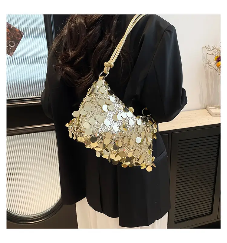 2025 New New Niche Shoulder Handbag Women's Bag Trendy Sequin Personalized Fashion Women's Bag Underarm Bag — feature 18