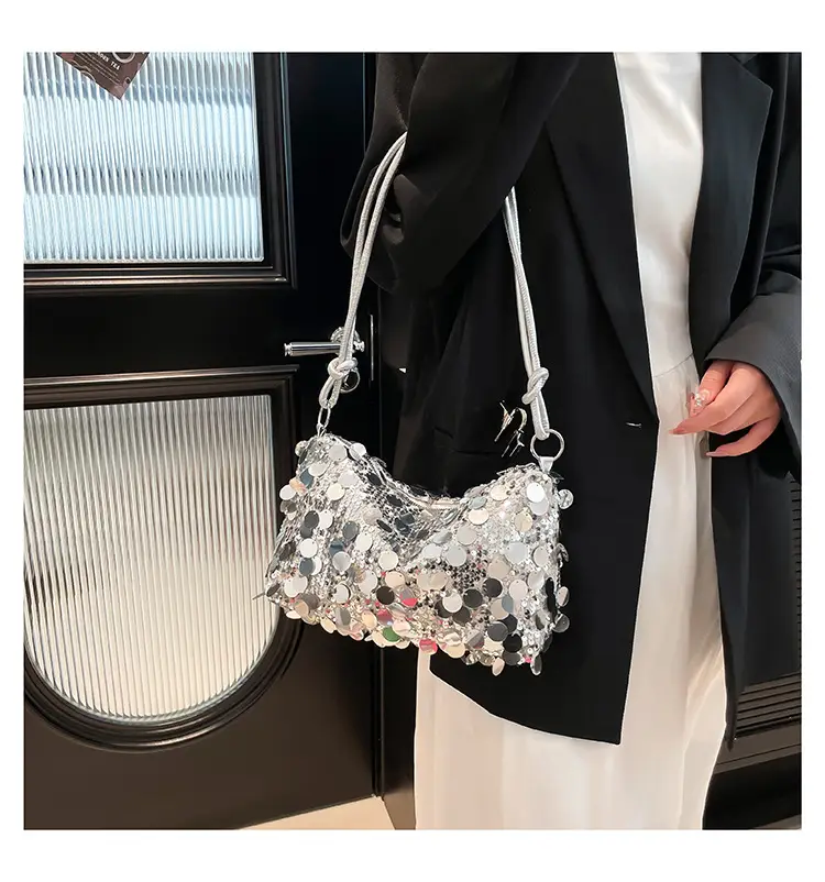 2025 New New Niche Shoulder Handbag Women's Bag Trendy Sequin Personalized Fashion Women's Bag Underarm Bag — feature 19