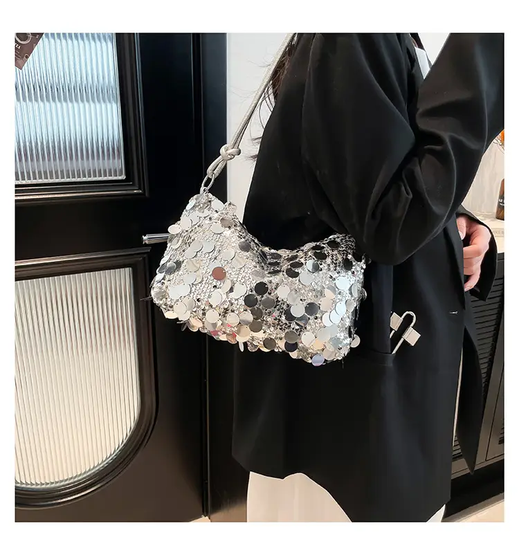 2025 New New Niche Shoulder Handbag Women's Bag Trendy Sequin Personalized Fashion Women's Bag Underarm Bag — feature 20