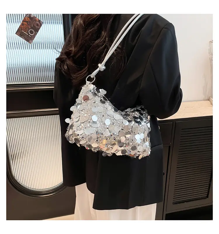2025 New New Niche Shoulder Handbag Women's Bag Trendy Sequin Personalized Fashion Women's Bag Underarm Bag — feature 21