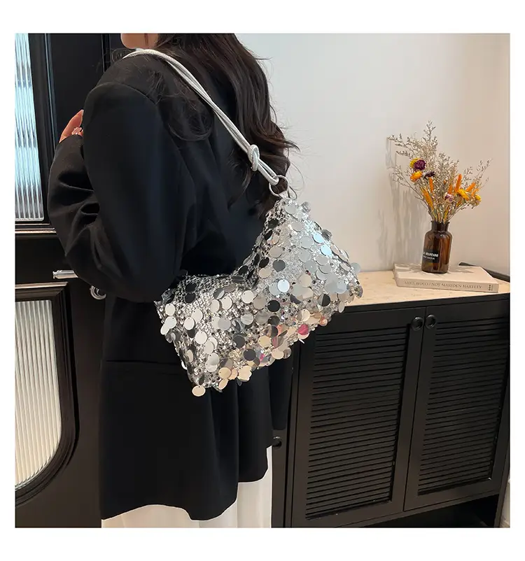 2025 New New Niche Shoulder Handbag Women's Bag Trendy Sequin Personalized Fashion Women's Bag Underarm Bag — feature 24