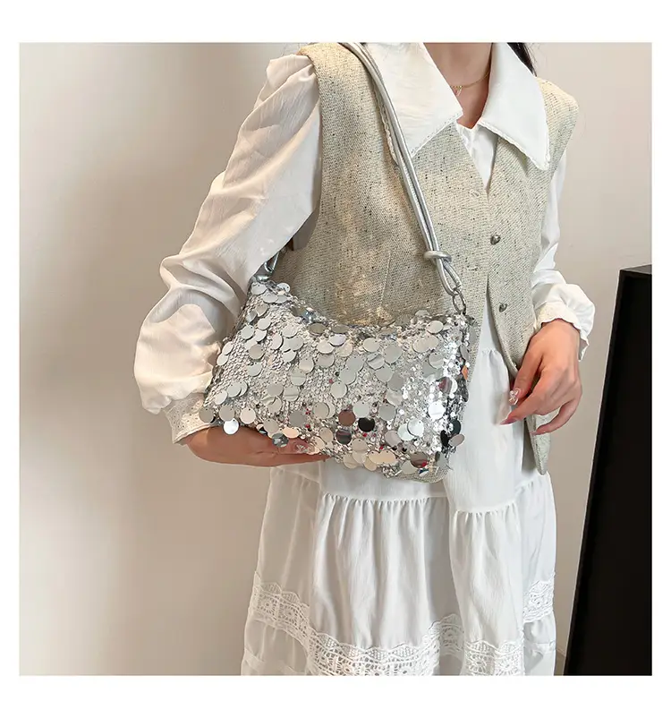 2025 New New Niche Shoulder Handbag Women's Bag Trendy Sequin Personalized Fashion Women's Bag Underarm Bag — feature 26