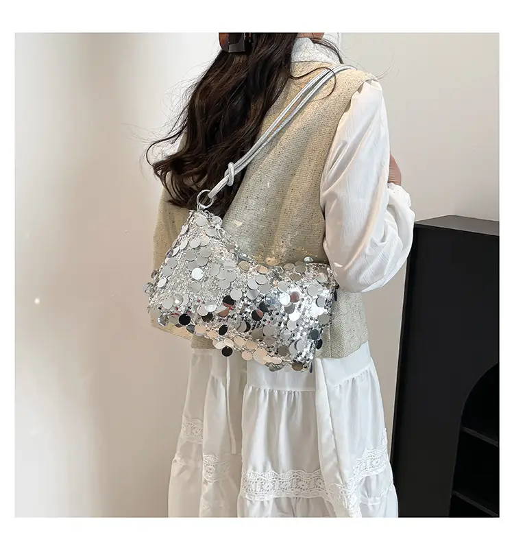 2025 New New Niche Shoulder Handbag Women's Bag Trendy Sequin Personalized Fashion Women's Bag Underarm Bag — feature 27
