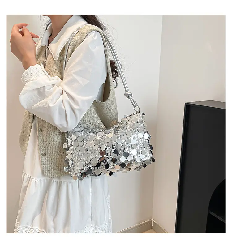 2025 New New Niche Shoulder Handbag Women's Bag Trendy Sequin Personalized Fashion Women's Bag Underarm Bag — feature 28