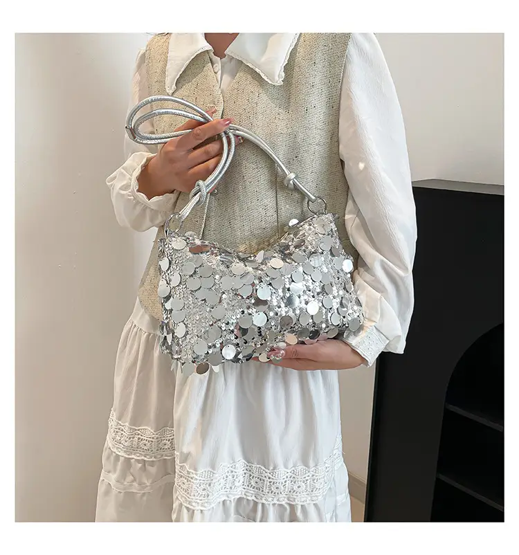 2025 New New Niche Shoulder Handbag Women's Bag Trendy Sequin Personalized Fashion Women's Bag Underarm Bag — feature 30