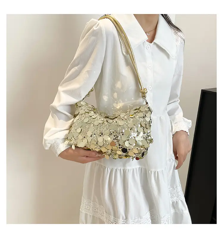 2025 New New Niche Shoulder Handbag Women's Bag Trendy Sequin Personalized Fashion Women's Bag Underarm Bag — feature 31