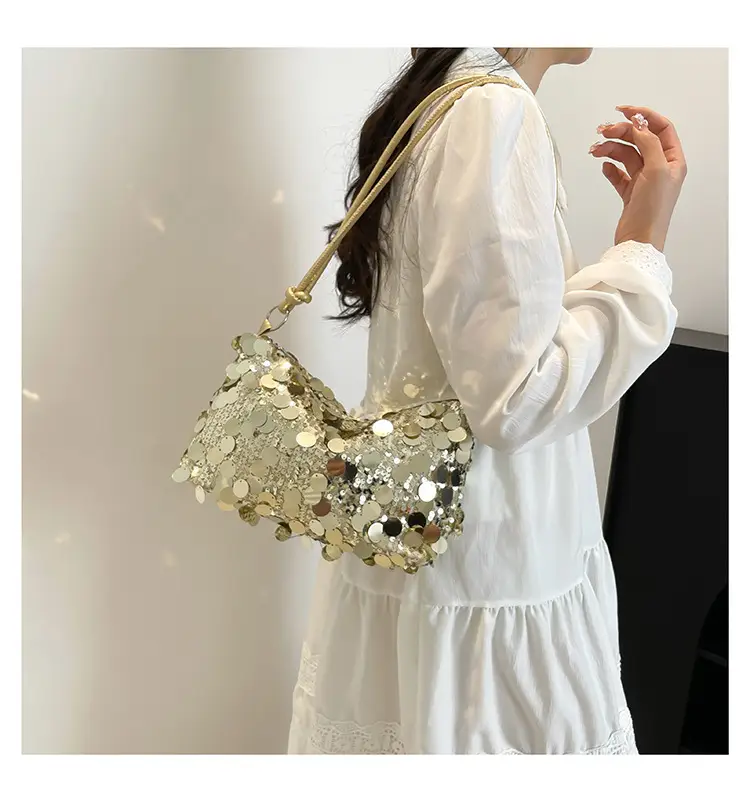 2025 New New Niche Shoulder Handbag Women's Bag Trendy Sequin Personalized Fashion Women's Bag Underarm Bag — feature 32