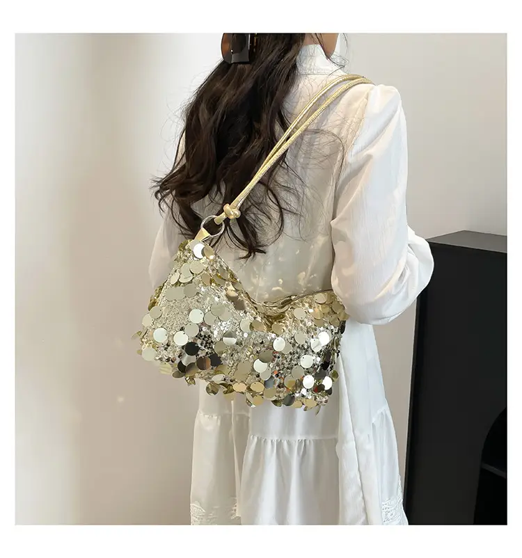2025 New New Niche Shoulder Handbag Women's Bag Trendy Sequin Personalized Fashion Women's Bag Underarm Bag — feature 33
