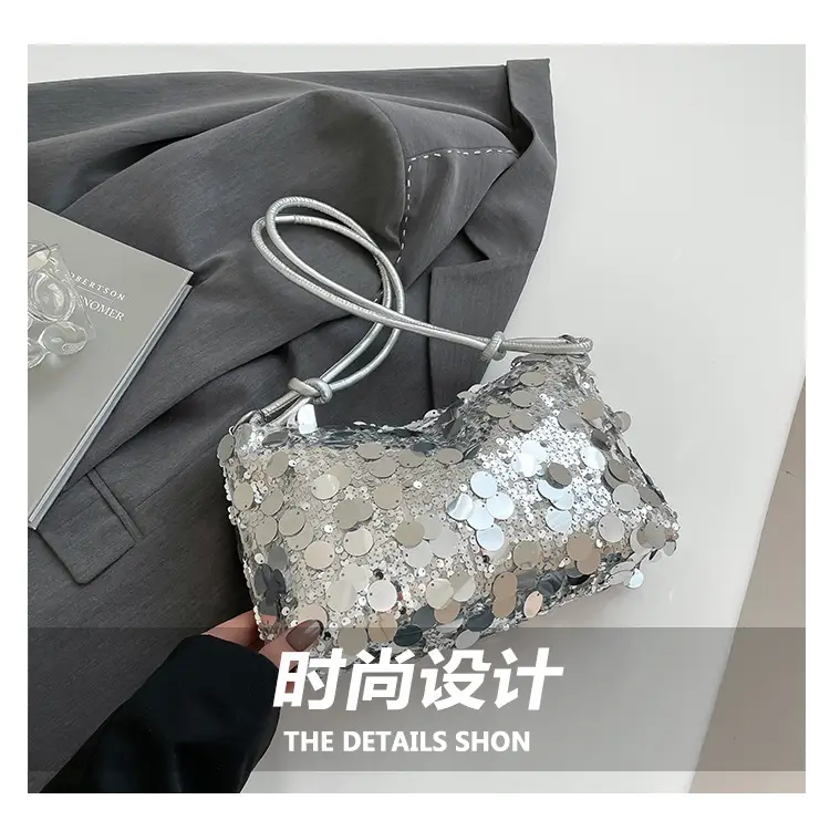 2025 New New Niche Shoulder Handbag Women's Bag Trendy Sequin Personalized Fashion Women's Bag Underarm Bag — feature 4