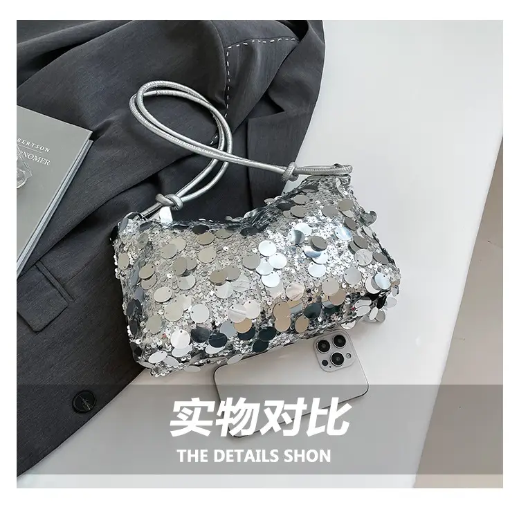 2025 New New Niche Shoulder Handbag Women's Bag Trendy Sequin Personalized Fashion Women's Bag Underarm Bag — feature 7
