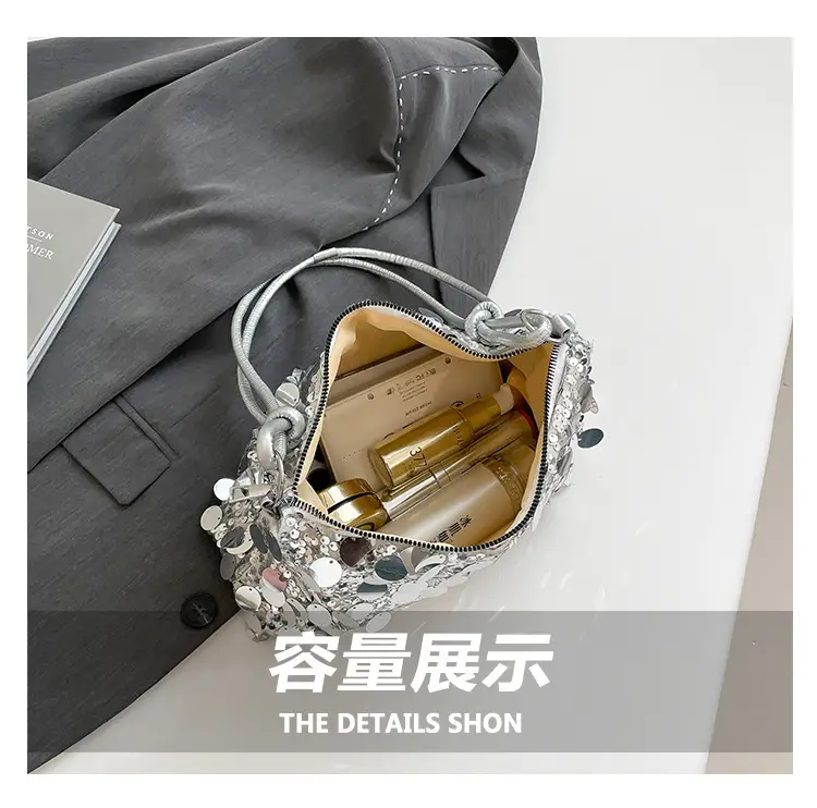 2025 New New Niche Shoulder Handbag Women's Bag Trendy Sequin Personalized Fashion Women's Bag Underarm Bag — feature 8