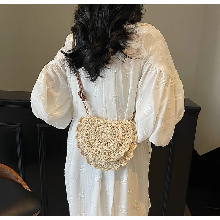 Hollow Woven Shoulder Crossbody Bag Women Brown — feature 11