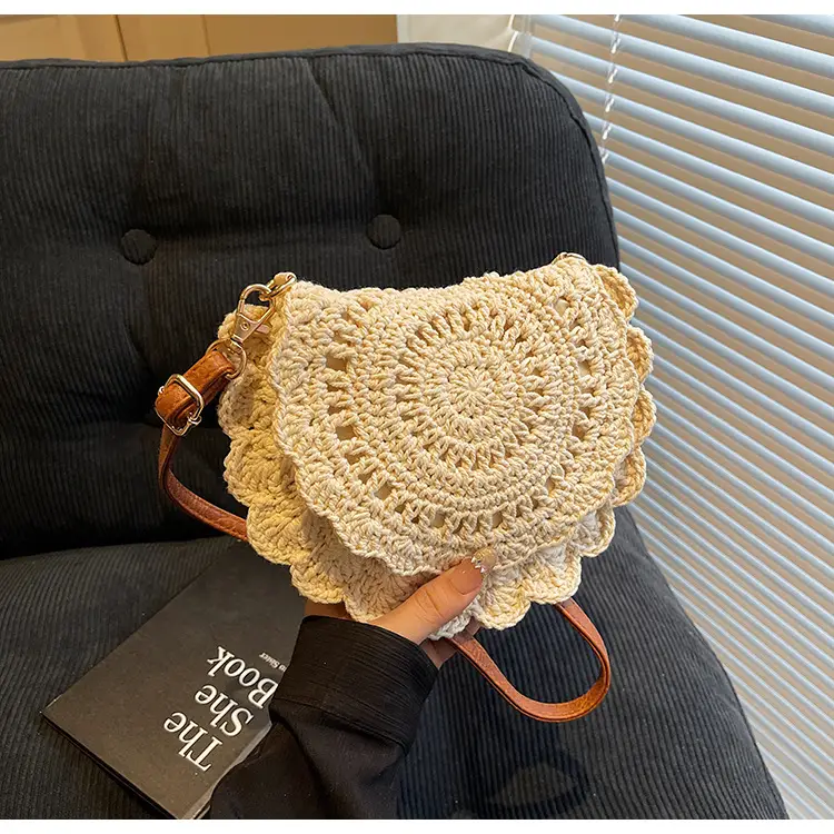 Hollow Woven Shoulder Crossbody Bag Women Brown — feature 21