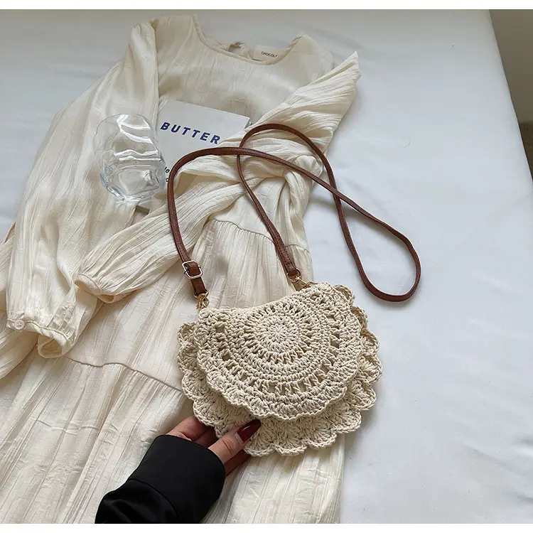 Hollow Woven Shoulder Crossbody Bag Women Brown — feature 22