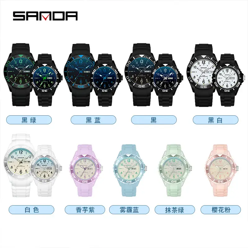 Sanda Men's Black Luminous Quartz Watch - Image 18