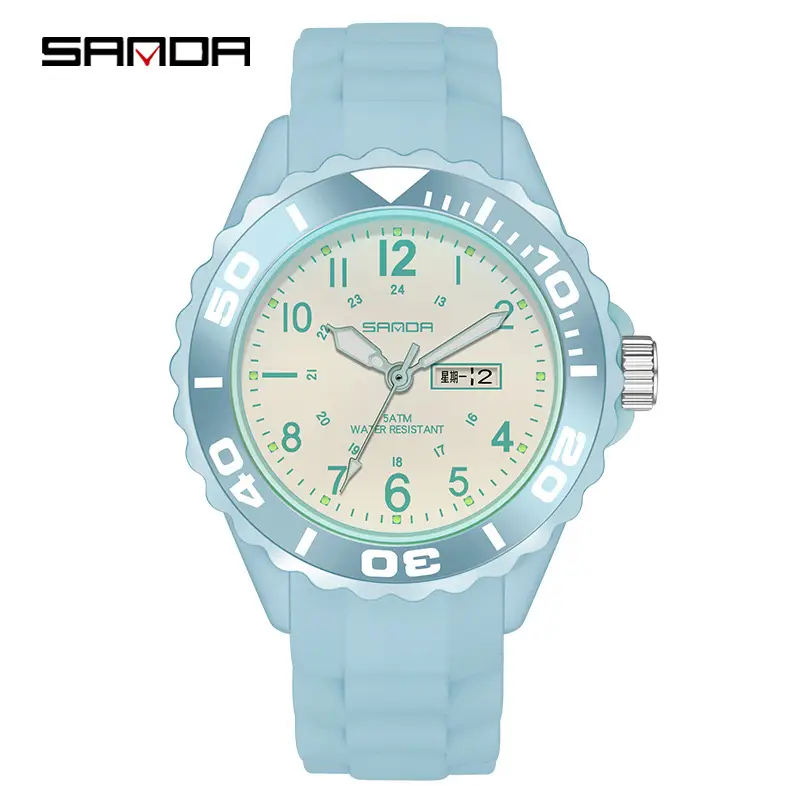 Sanda Men's Black Luminous Quartz Watch - Image 12