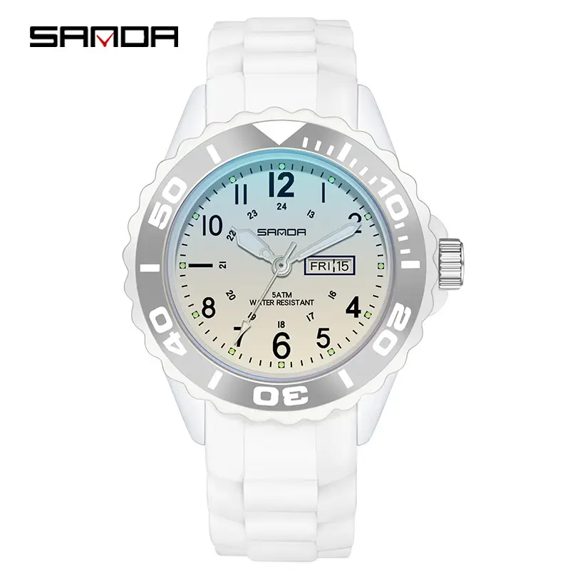 Sanda Men's Black Luminous Quartz Watch - Image 6