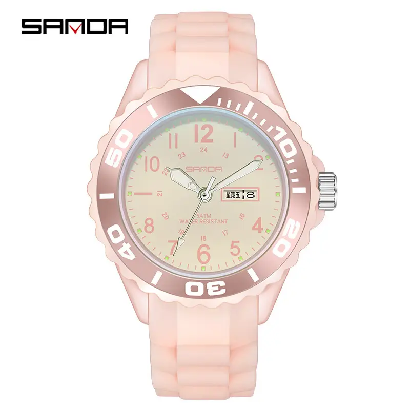 Sanda Men's Black Luminous Quartz Watch - Image 9