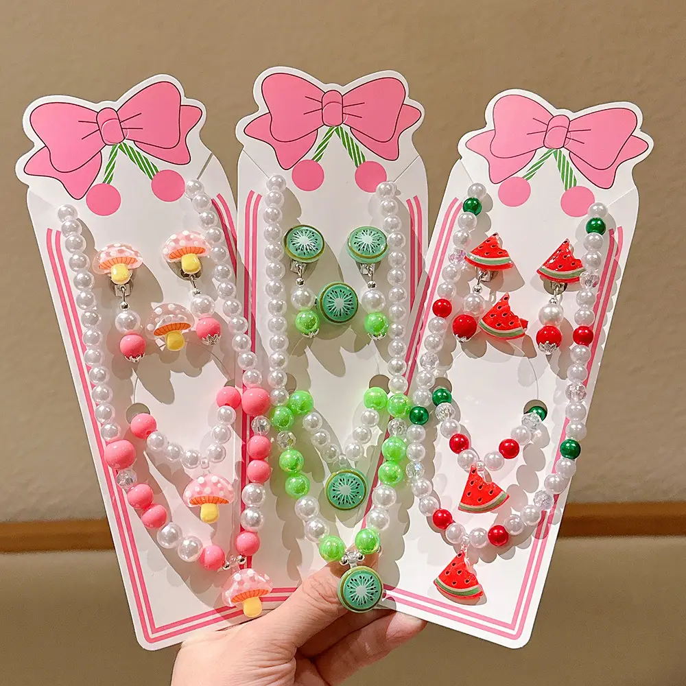 Fruit Pearl Necklace Set for Girls Princess Style - Image 13