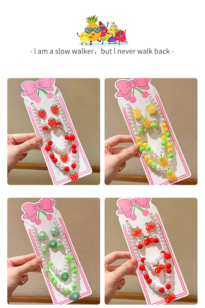Fruit Pearl Necklace Set for Girls Princess Style — feature 6