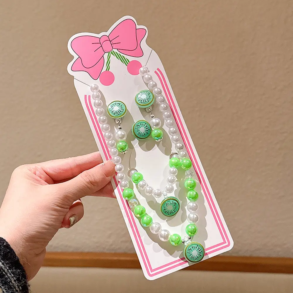 Fruit Pearl Necklace Set for Girls Princess Style - Image 7