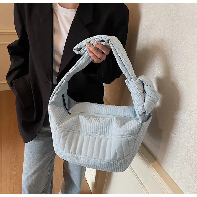Women's New Korean Style Quilted Shoulder Bag with Wide Strap — feature 29