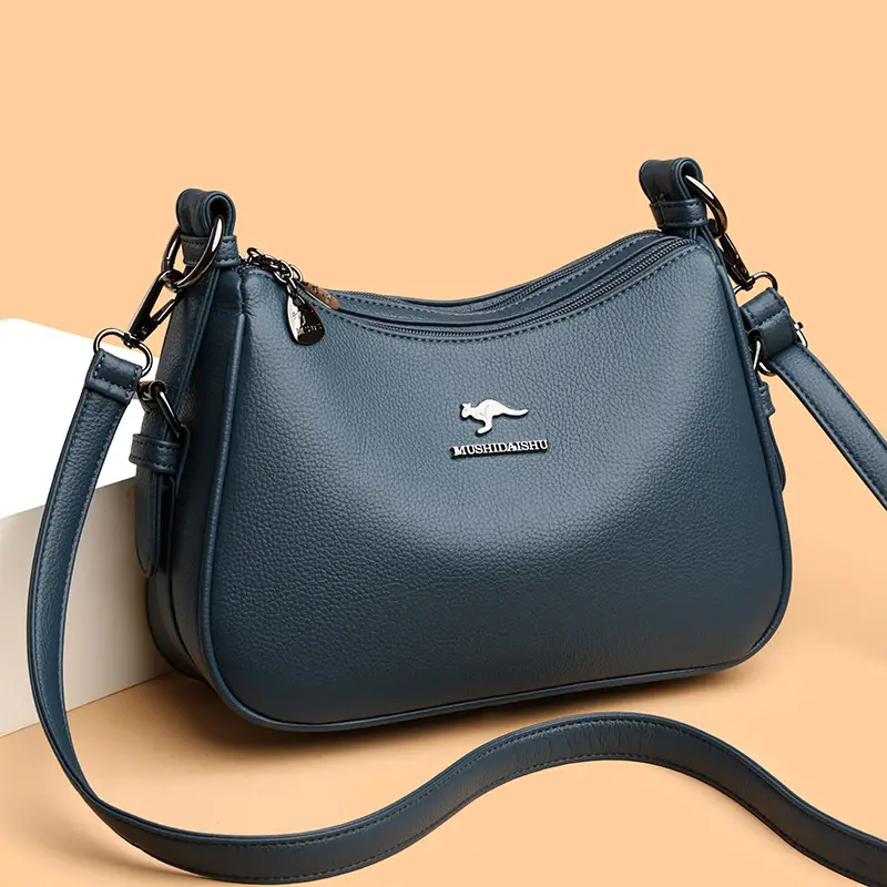 Black Crossbody Bag for Women with Zipper Closure - Image 6