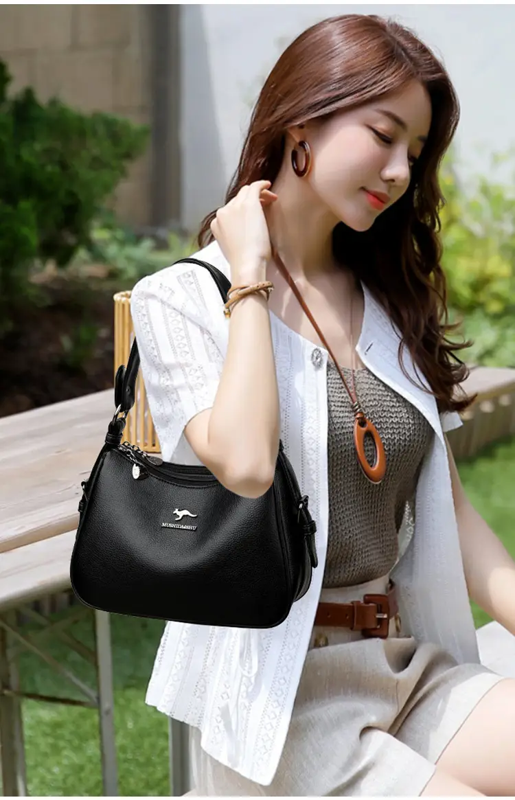 Black Crossbody Bag for Women with Zipper Closure — feature 12