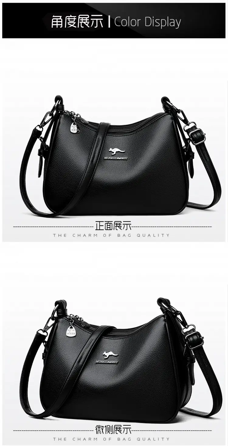 Black Crossbody Bag for Women with Zipper Closure — feature 14