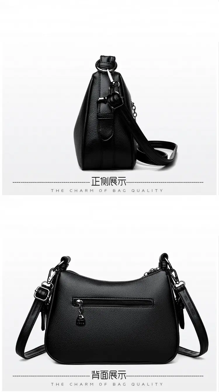 Black Crossbody Bag for Women with Zipper Closure — feature 15
