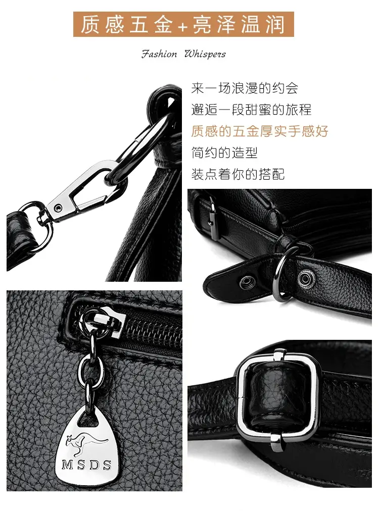 Black Crossbody Bag for Women with Zipper Closure — feature 7