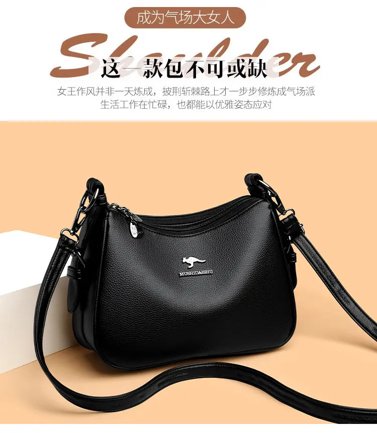 Black Crossbody Bag for Women with Zipper Closure — feature 8