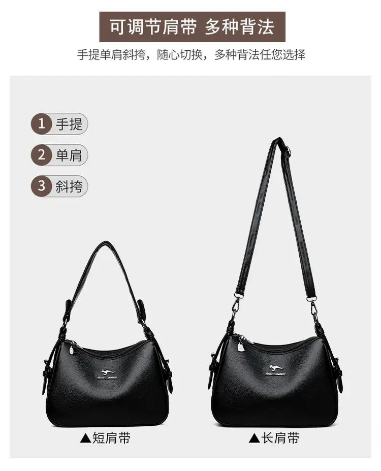 Black Crossbody Bag for Women with Zipper Closure — feature 9