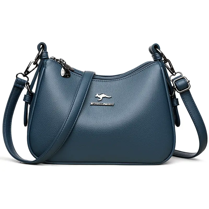Black Crossbody Bag for Women with Zipper Closure - Image 3