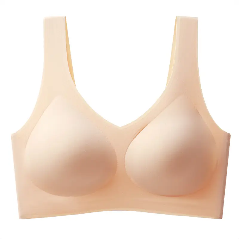 Fixed Cup Anti-sagging Sports Bra Non-marking Underwear Women's Small Chest Gathering Non-steel Ring Beautiful Back Integrated Vest