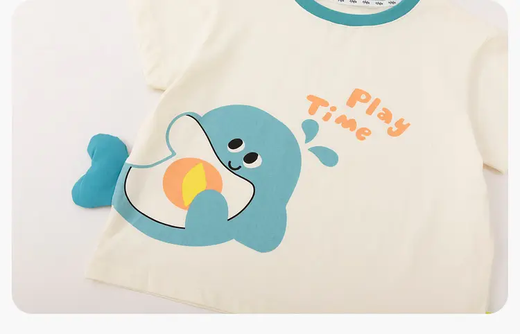 Kids Striped T-Shirt with Cute Duck Design — feature 21