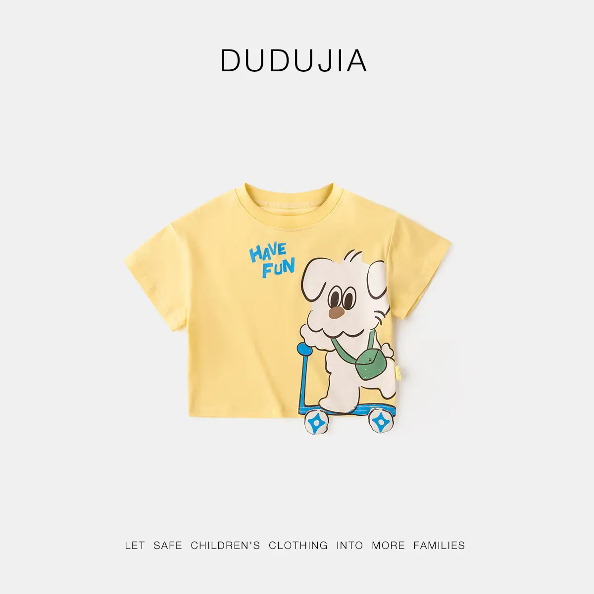 Kids Striped T-Shirt with Cute Duck Design