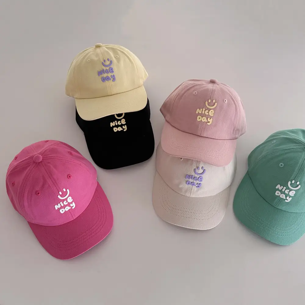Kids Letter Cap Beige Spring Autumn Sunshade - Image 8