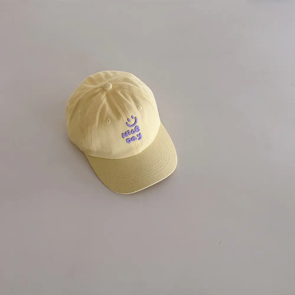 Kids Letter Cap Beige Spring Autumn Sunshade - Image 4