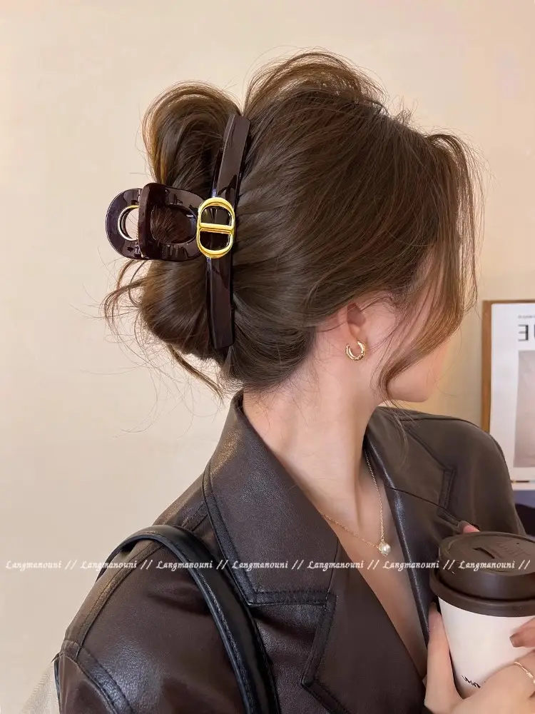 Retro Gold Shark Clip Hair Accessory for Women — feature 21