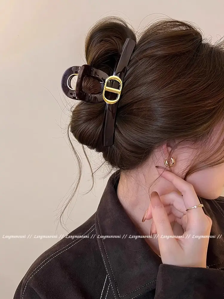 Retro Gold Shark Clip Hair Accessory for Women — feature 25