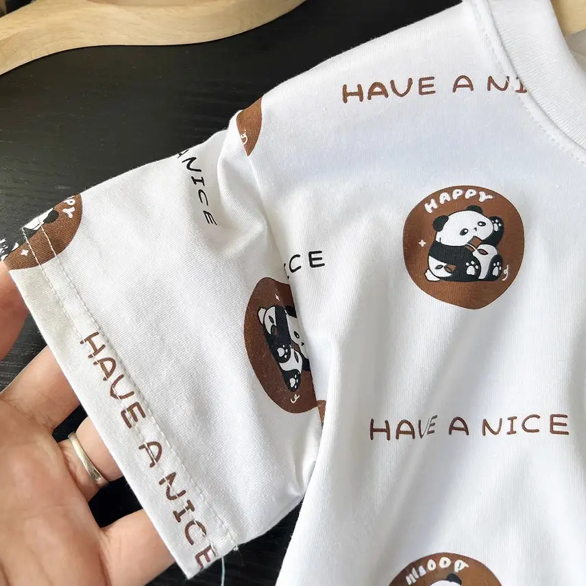 2025 Boys White Cartoon T-Shirt Short Sleeve Wholesale - Image 5