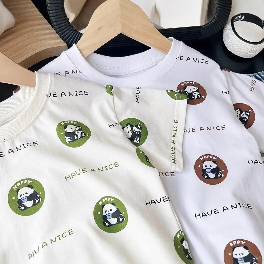 2025 Boys White Cartoon T-Shirt Short Sleeve Wholesale - Image 6