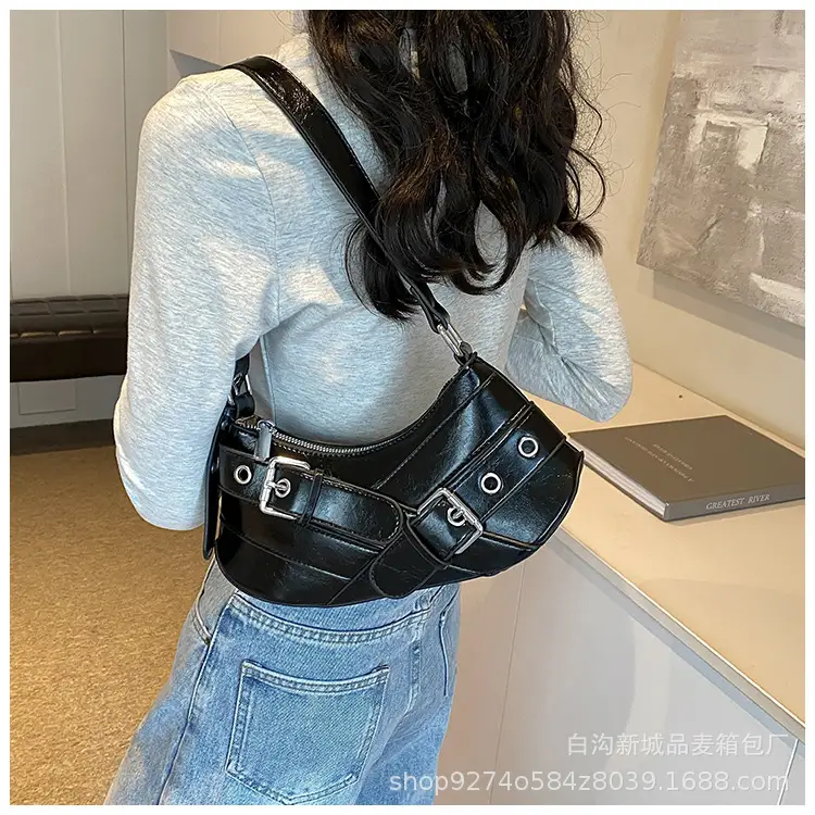 Women's Red Leather Shoulder Bag with Detachable Strap — feature 20