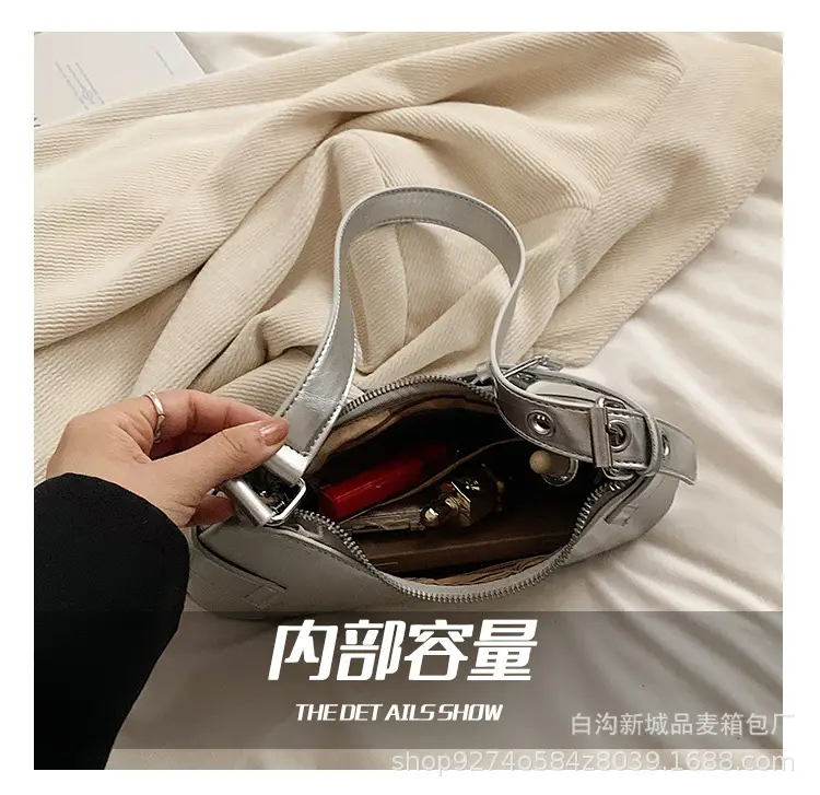 Women's Red Leather Shoulder Bag with Detachable Strap — feature 8